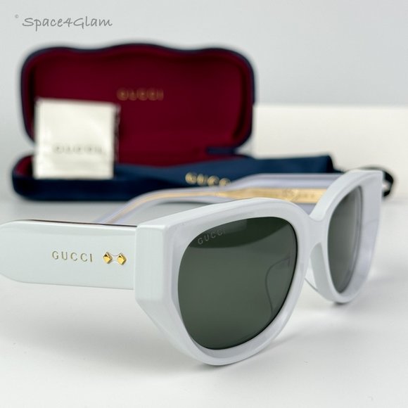 BRAND NEW Gucci GG1532SA 003 Grey Unisex Cat Eye Sunglasses GG 1532SA - Picture 1 of 9